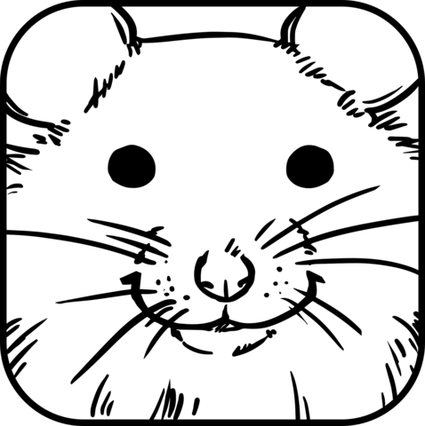 Mouse Portrait Coloring Page